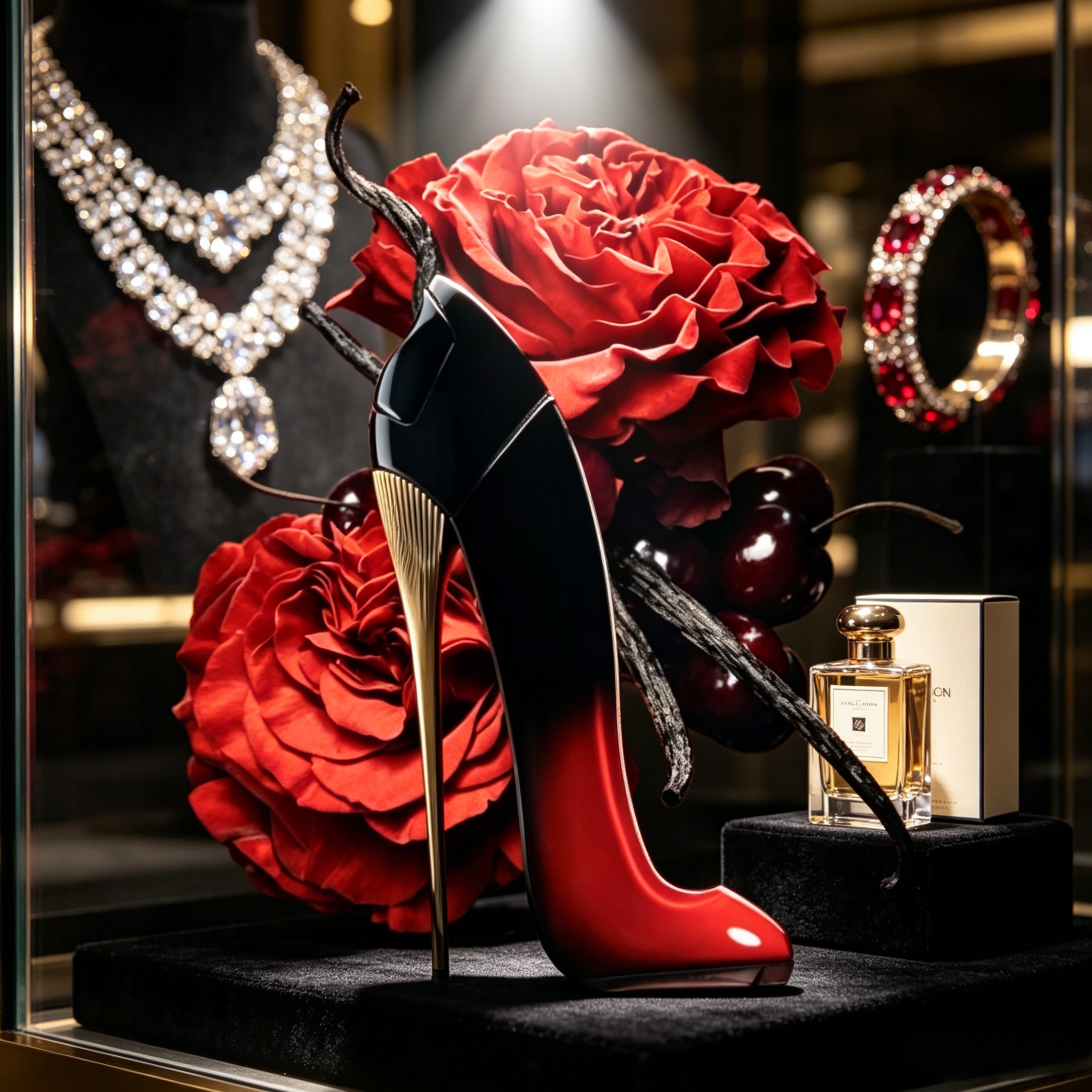 Women Shoes With Heels - Gradient Red Black High Heel Women
