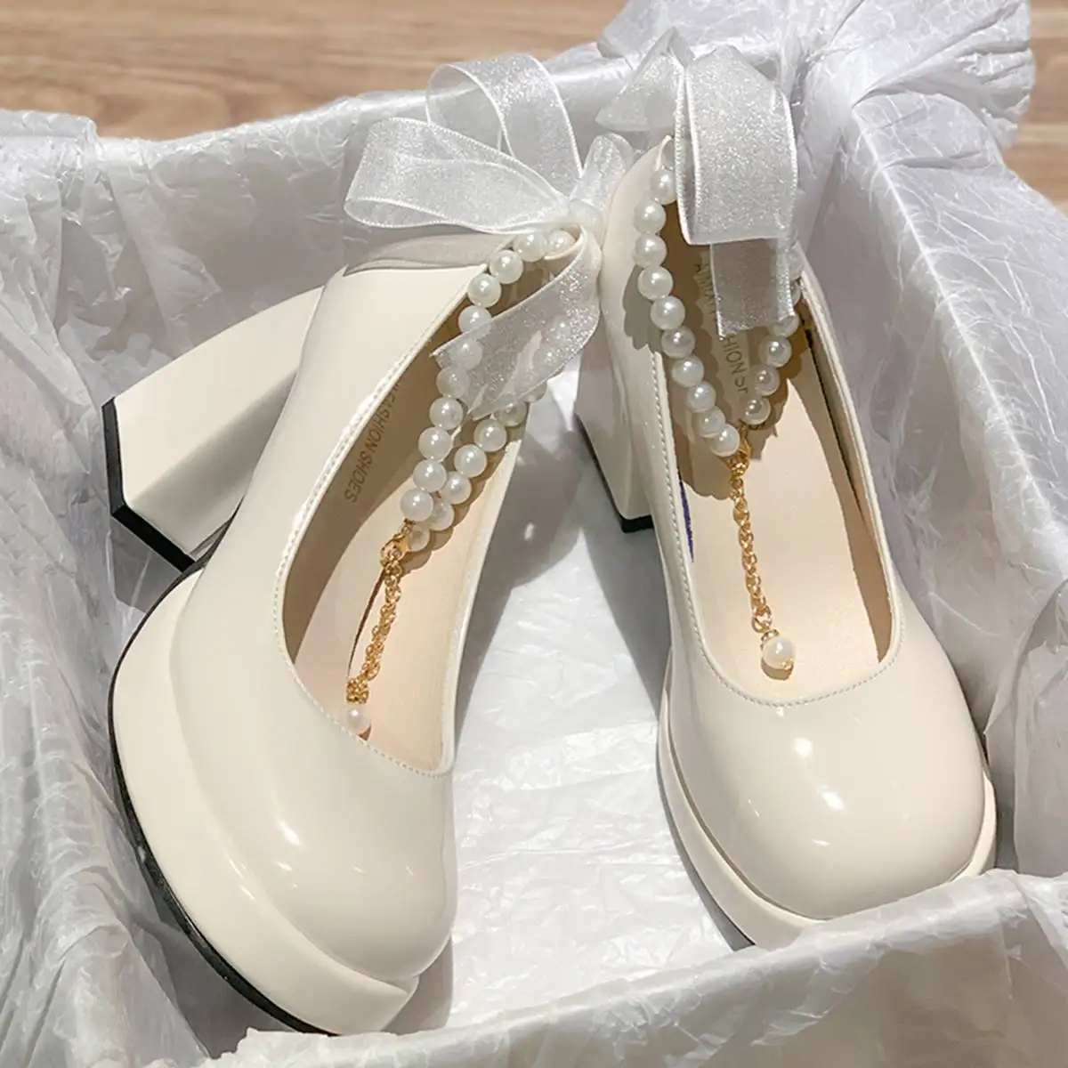 Patent Leather Pump - Luxury Women High Heels Elegant Bow