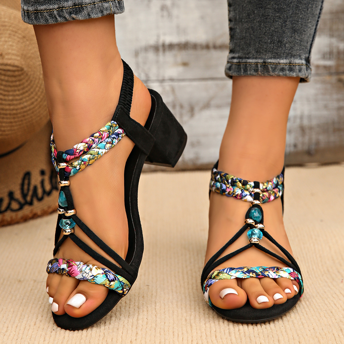 Plus Size 42 Bohemian Beaded S - Women'S Shoes Plus Size reseña y precio