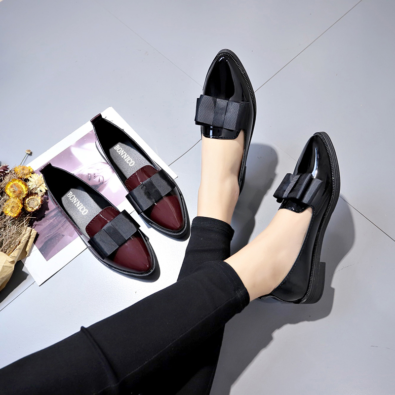 Black/ Wine Red Patent Leather - Women Shoes With Heels reseña y precio