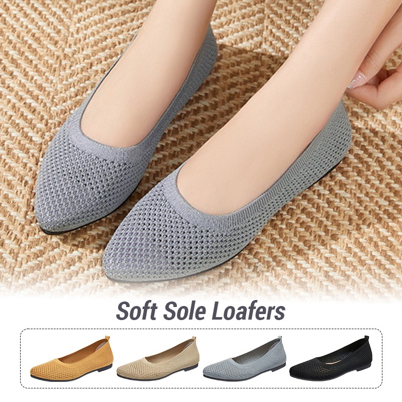 Women Flat Shoes Knitted Loafe - Ballet Flat Women reseña y precio