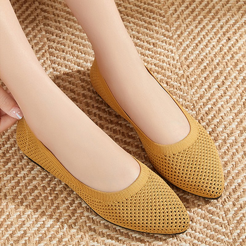 Women Flat Shoes Knitted Loafe - Ballet Flat Women reseña y precio