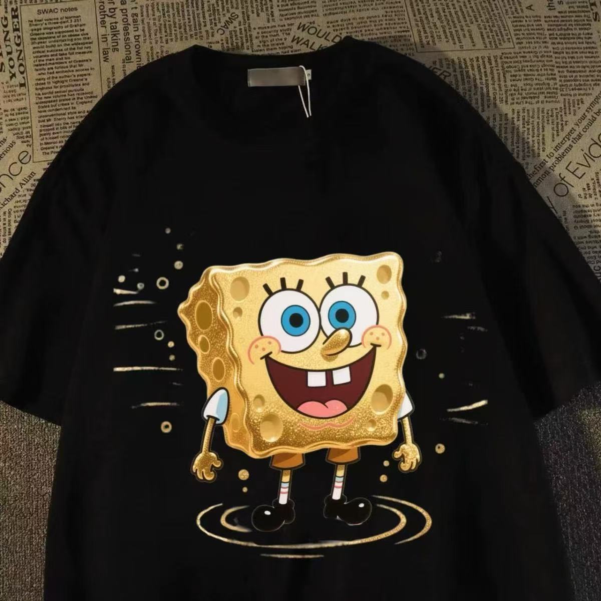 Vintage SpongeBob Print T‑Shir - Women'S Shoes For Crews reseña y precio