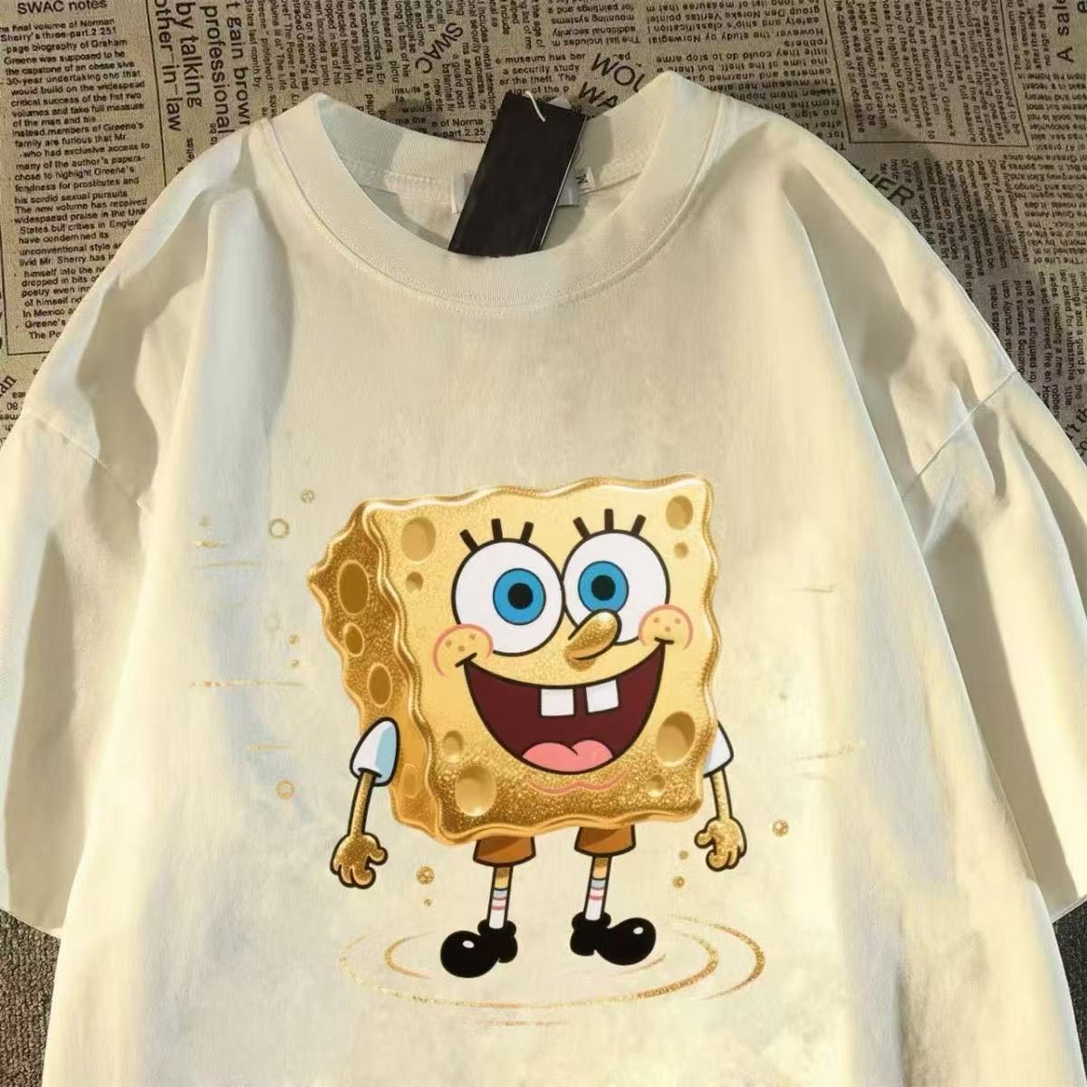 Vintage SpongeBob Print T‑Shir - Women'S Shoes For Crews reseña y precio