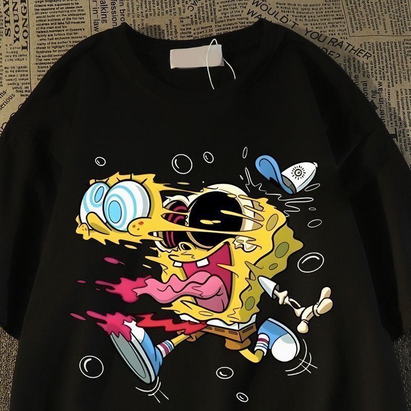 Vintage SpongeBob Print T‑Shir - Women'S Shoes For Crews reseña y precio