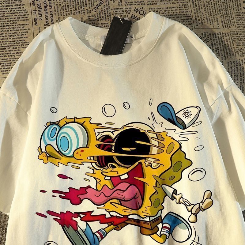 Vintage SpongeBob Print T‑Shir - Women'S Shoes For Crews reseña y precio
