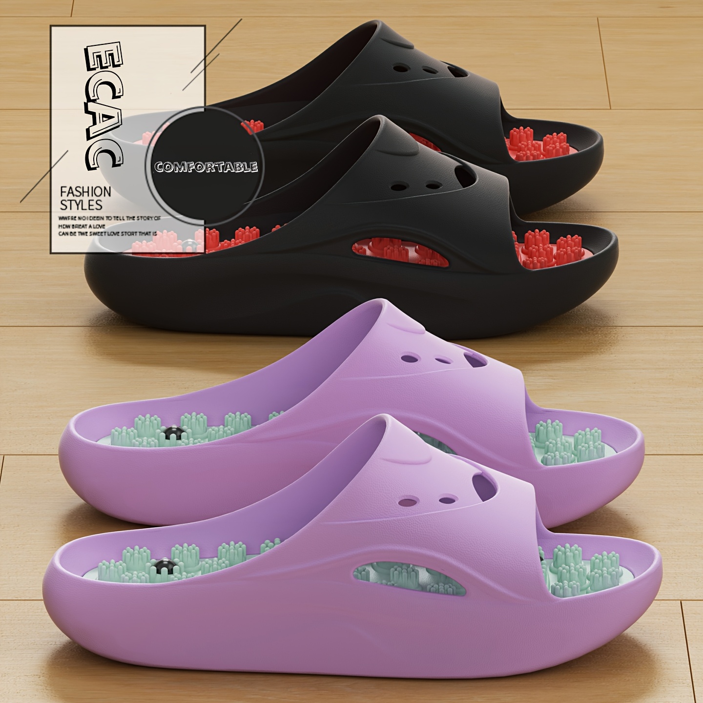 Women Men EVA Massage Slippers - Women'S Shoes To Men'S Size reseña y precio