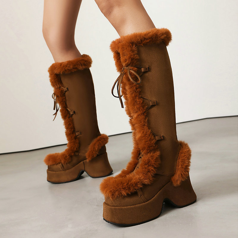Lolita Style Furry Platform Bo - Women'S Shoes Chelsea reseña y precio