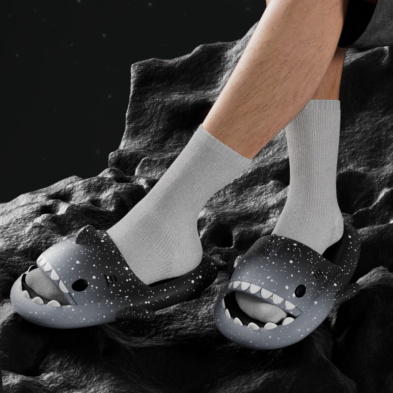Cute Cartoon Shark Slippers Fo - Women'S Shoes To Men'S Size reseña y precio