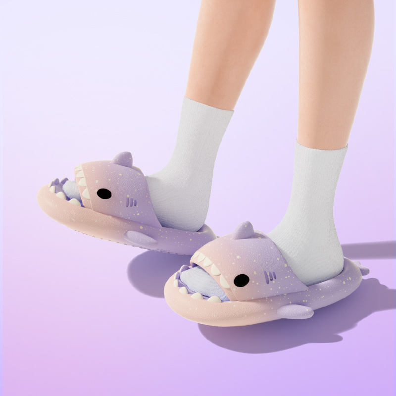 Cute Cartoon Shark Slippers Fo - Women'S Shoes To Men'S Size reseña y precio