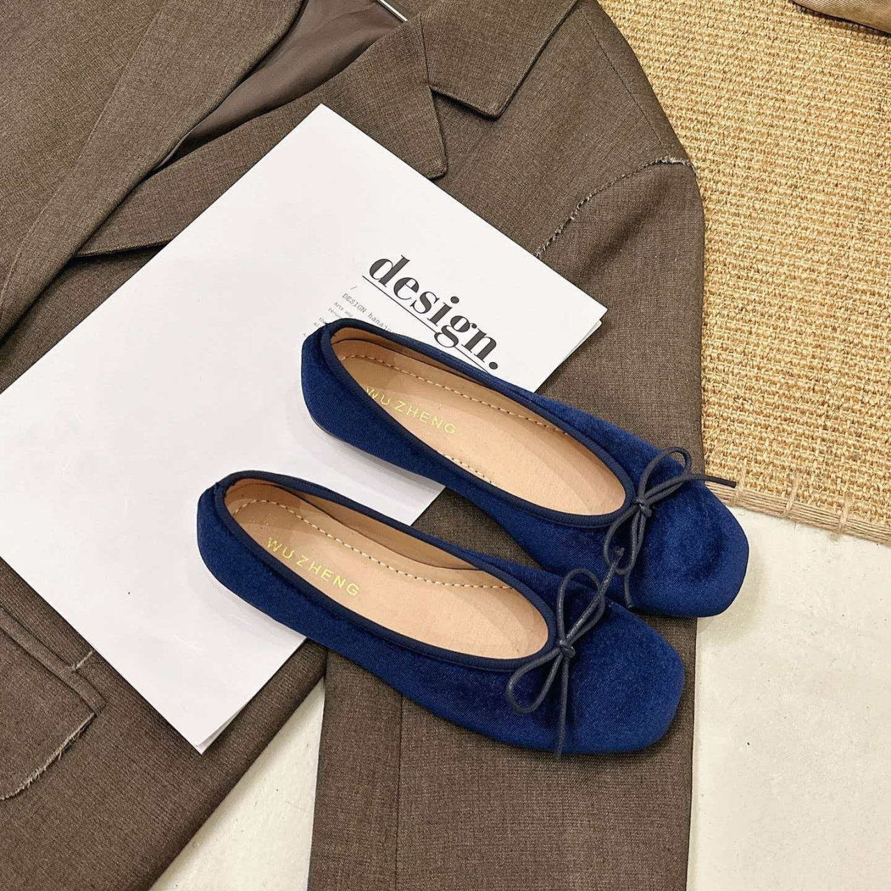 French-style high-end velvet b - Ballet Flat Women reseña y precio