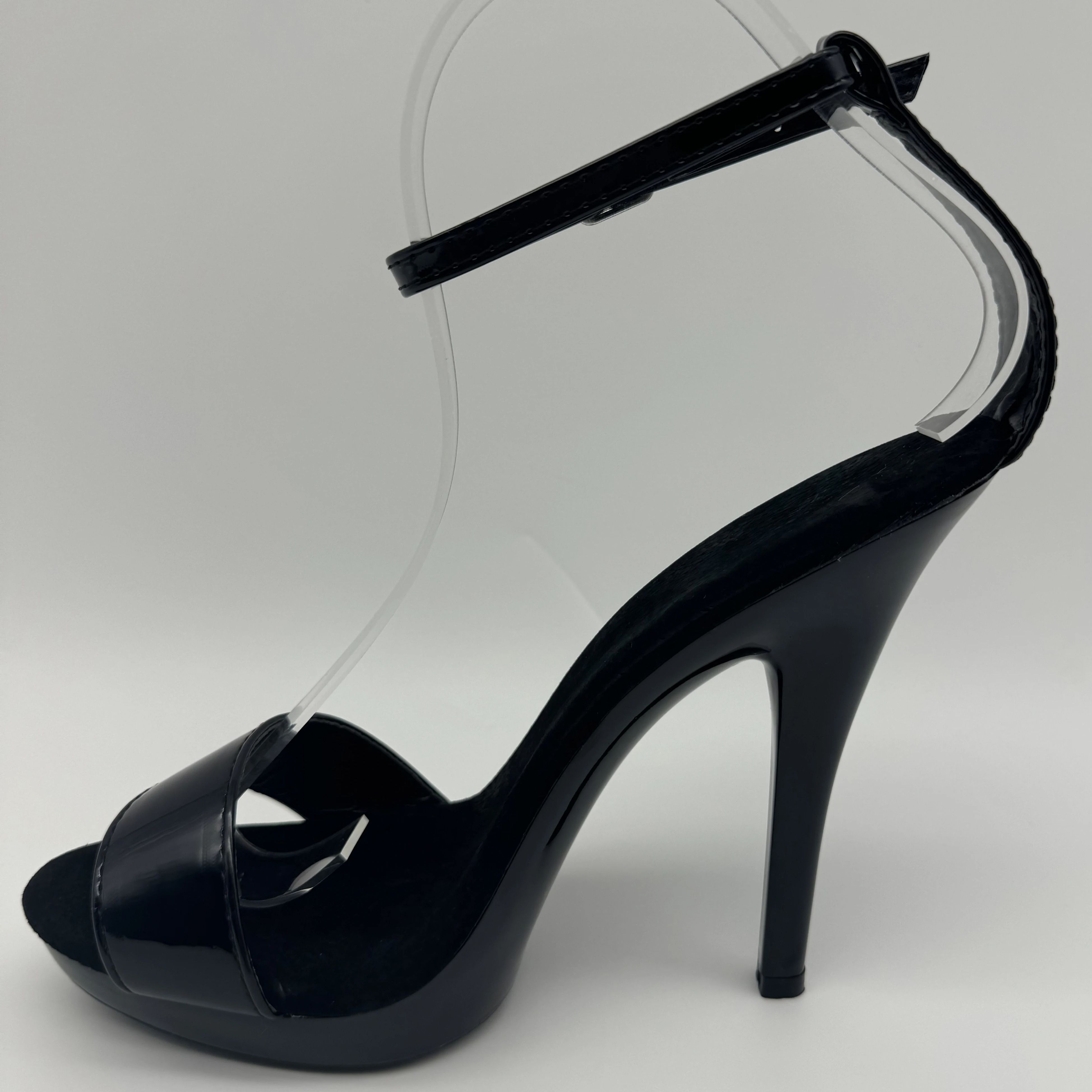 Black Patent Stilettos 13cm -  - Wide Fit Heels reseña y precio