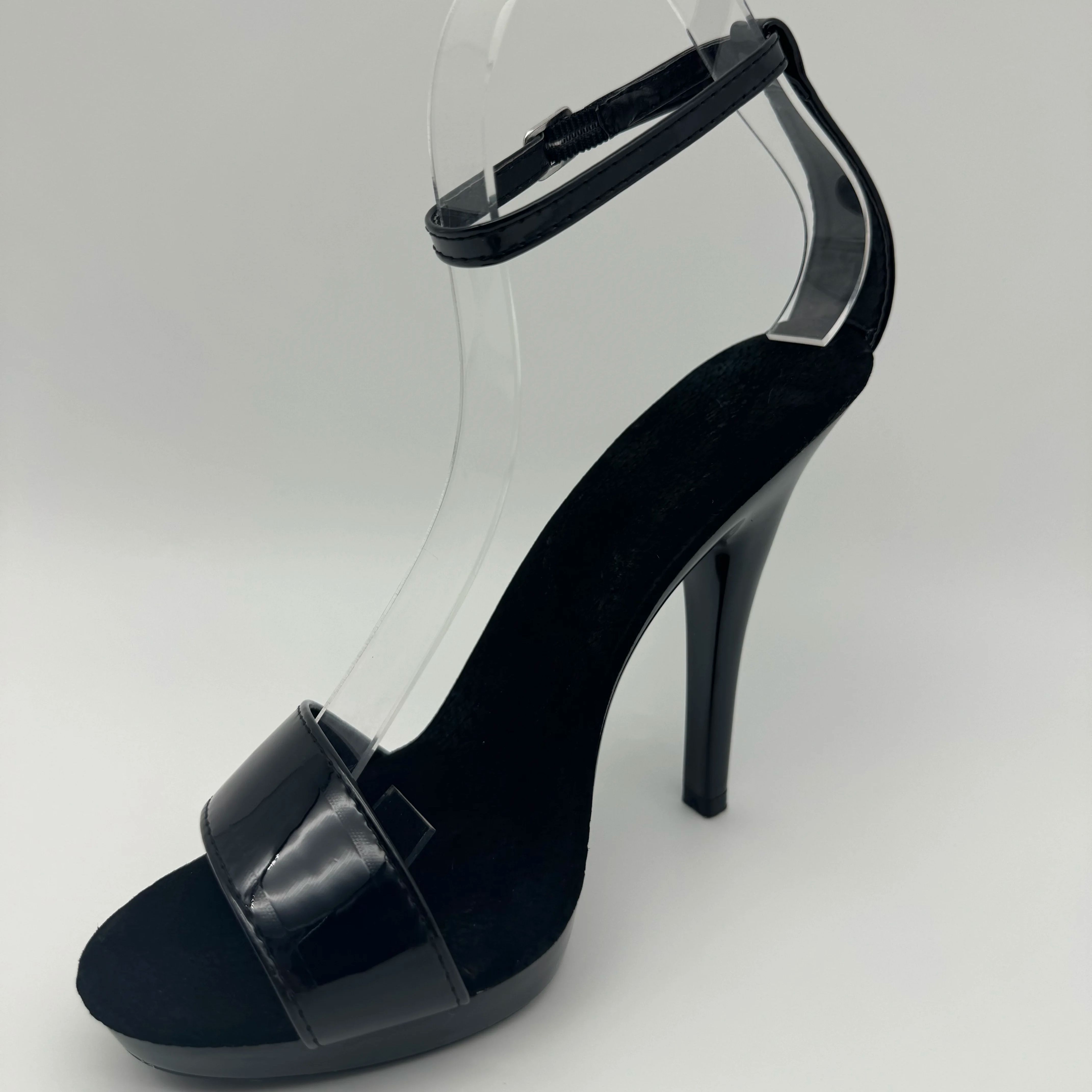 Black Patent Stilettos 13cm -  - Wide Fit Heels reseña y precio