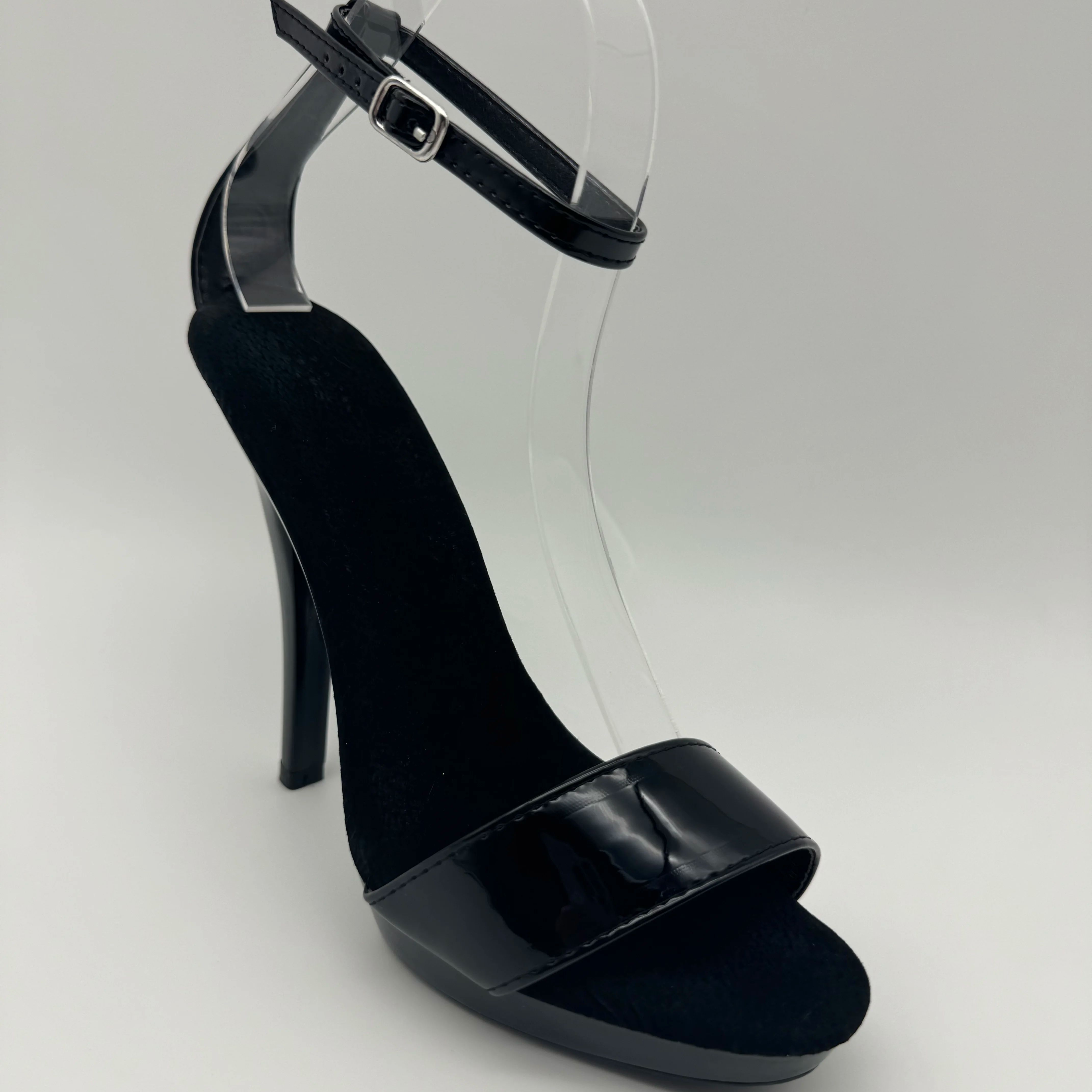 Black Patent Stilettos 13cm -  - Wide Fit Heels reseña y precio