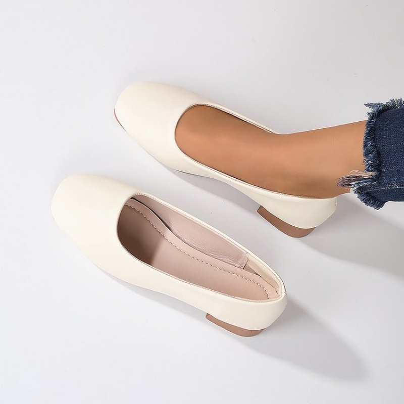 Soft Leather Round Toe Slip-On - Women Shoes With Heels reseña y precio