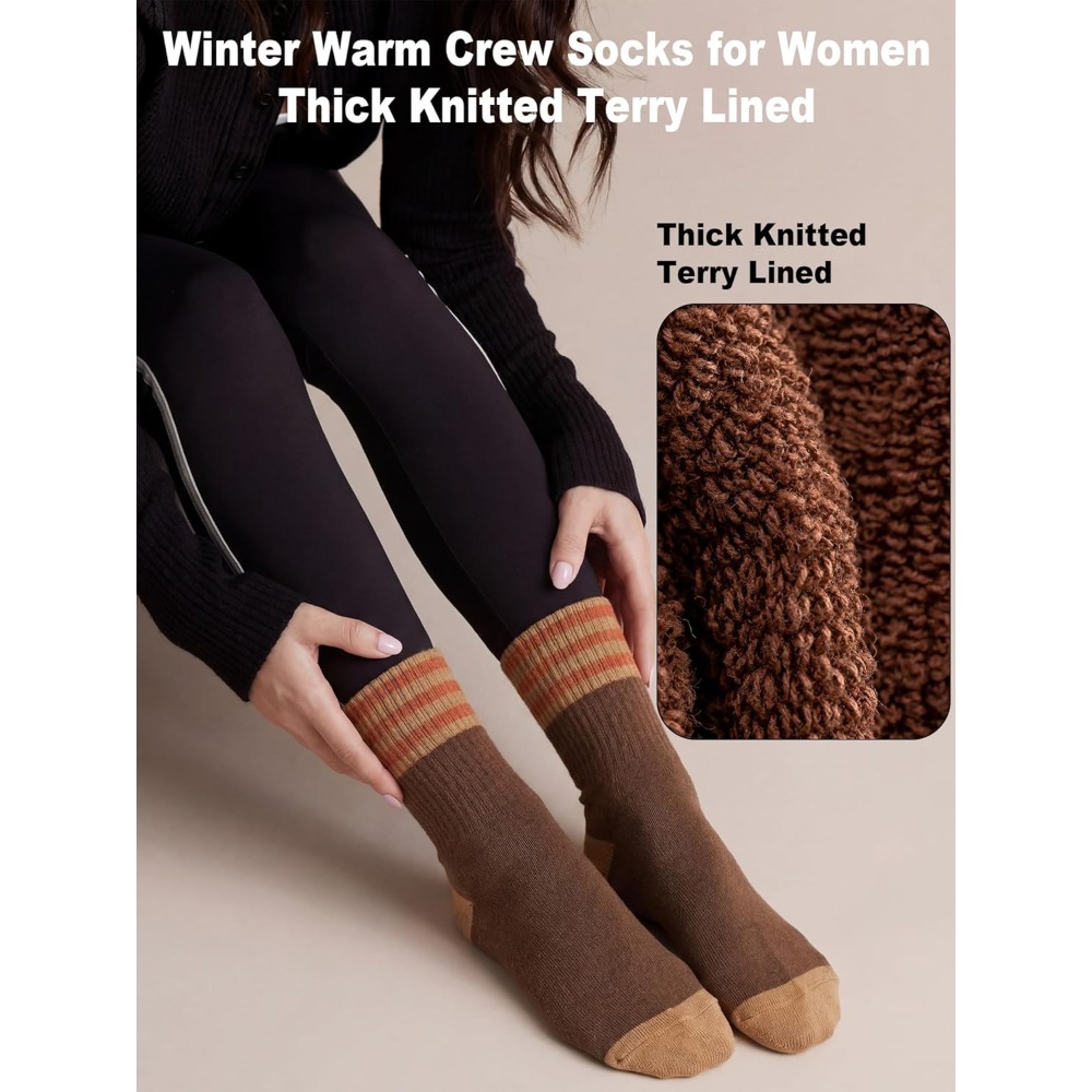 5 Pairs Women Crew Socks Knitt - Women'S Shoes For Crews reseña y precio