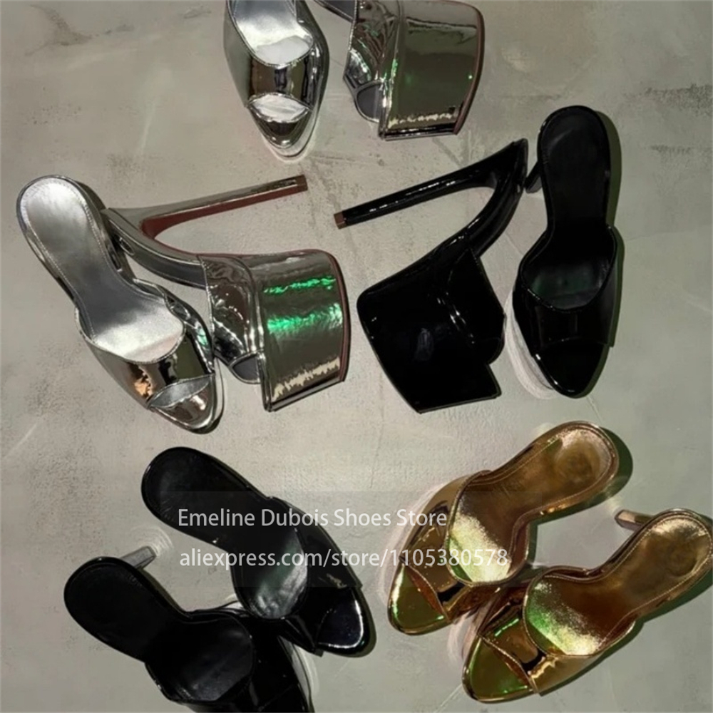 Multicolor Glossy Patent Leath - Wide Fit Heels reseña y precio