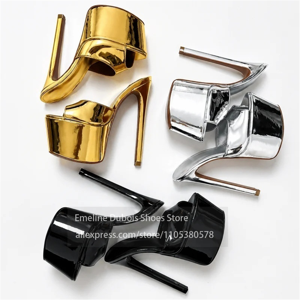 Multicolor Glossy Patent Leath - Wide Fit Heels reseña y precio