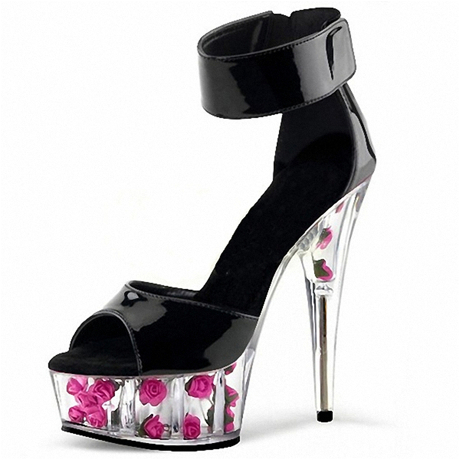 Neo Gothic Heels 15cm - Black  - Wide Fit Heels reseña y precio