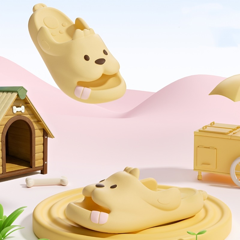 Cute Dog Cartoon Slippers Wome - Women'S Shoes To Men'S Size reseña y precio