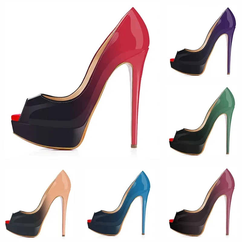 Women Stilettos Sexy Pumps 14c - Patent Leather Pump reseña y precio