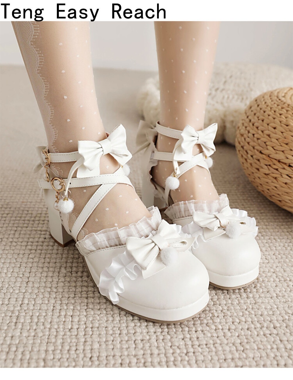 Women's White Mary Janes Sanda - Women'S Shoes Easy Street reseña y precio