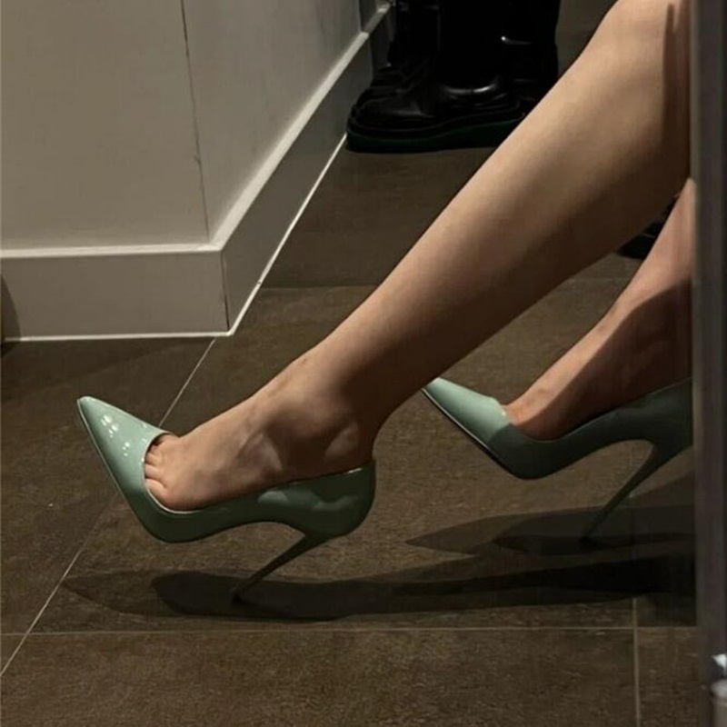 Blue Green Patent Leather Wome - Patent Leather Pump reseña y precio