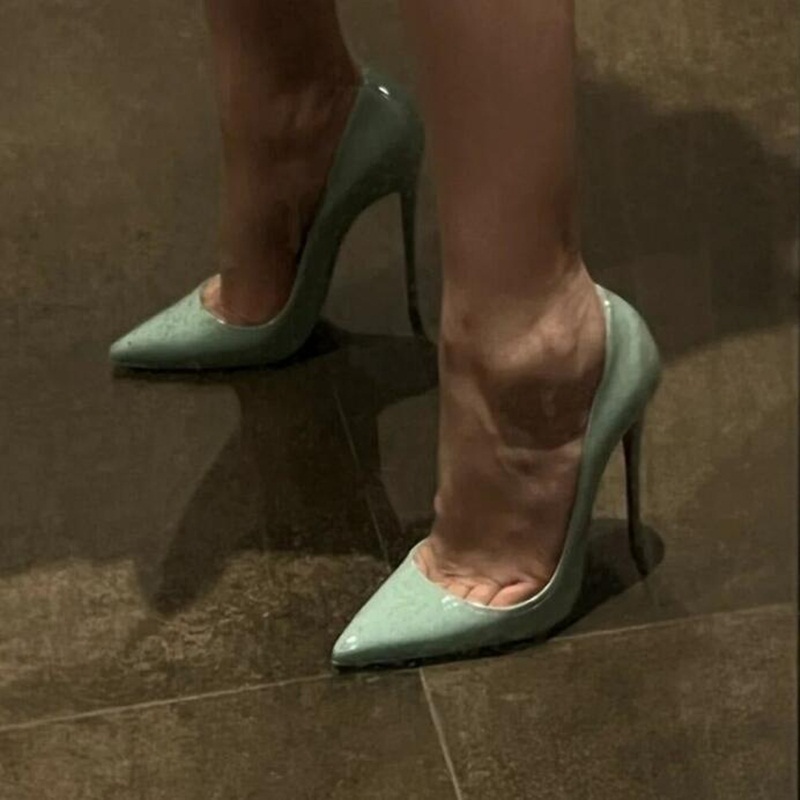 Blue Green Patent Leather Wome - Patent Leather Pump reseña y precio