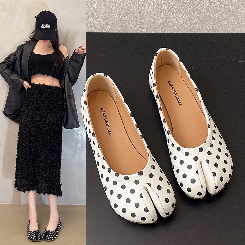 Women Split Toe Flats Polka Do - Women'S Shoes For Standing All Day reseña y precio