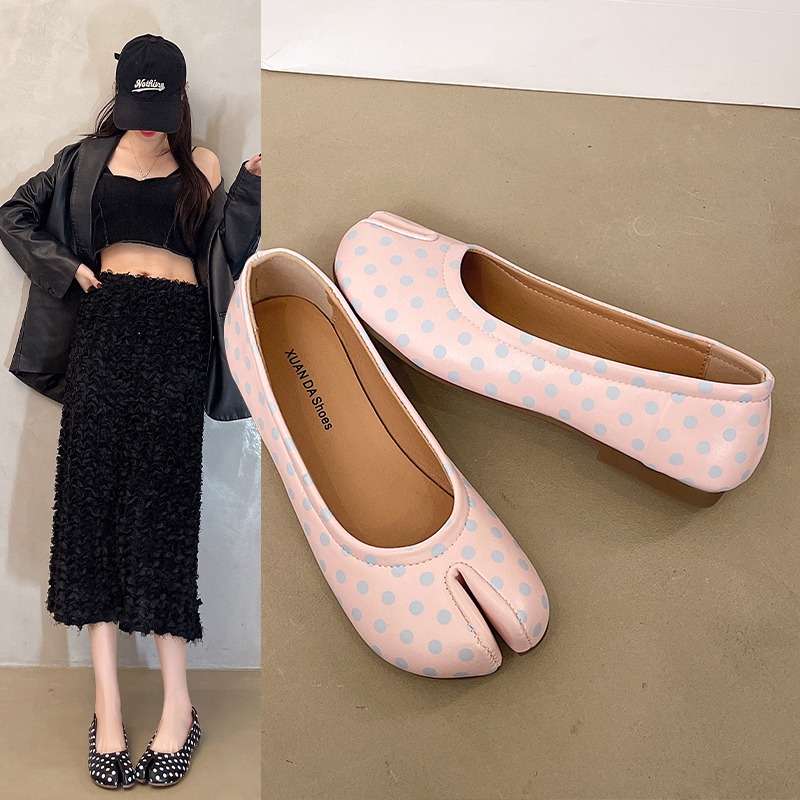 Women Split Toe Flats Polka Do - Women'S Shoes For Standing All Day reseña y precio