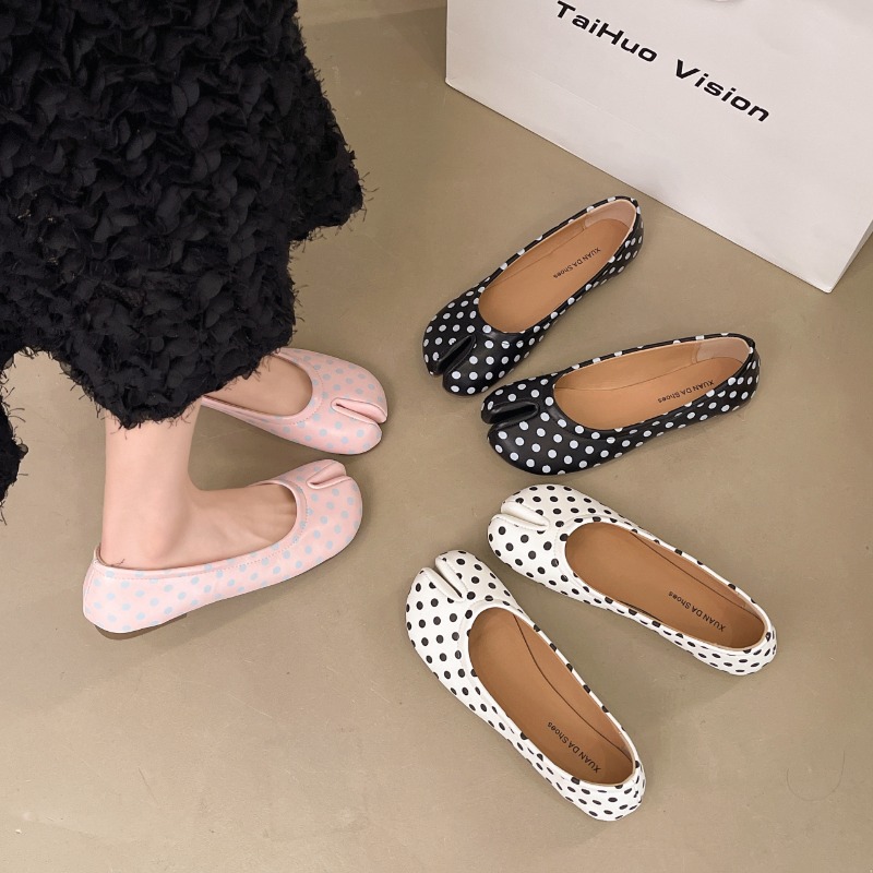 Women Split Toe Flats Polka Do - Women'S Shoes For Standing All Day reseña y precio