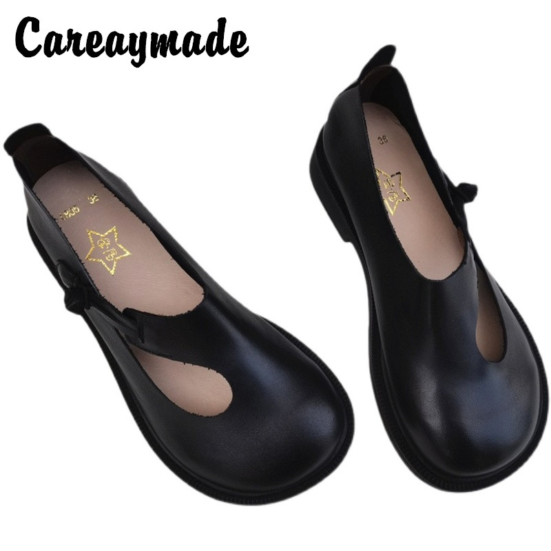 Careaymade-Genuine leather big - Women Shoes With Heels reseña y precio