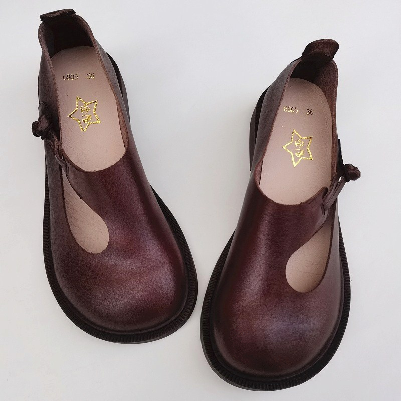 Careaymade-Genuine leather big - Women Shoes With Heels reseña y precio