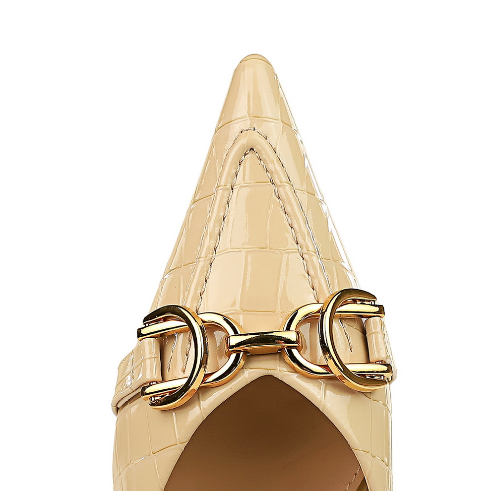 Women Trendy Apricot 4.5cm Hig - Patent Leather Pump reseña y precio