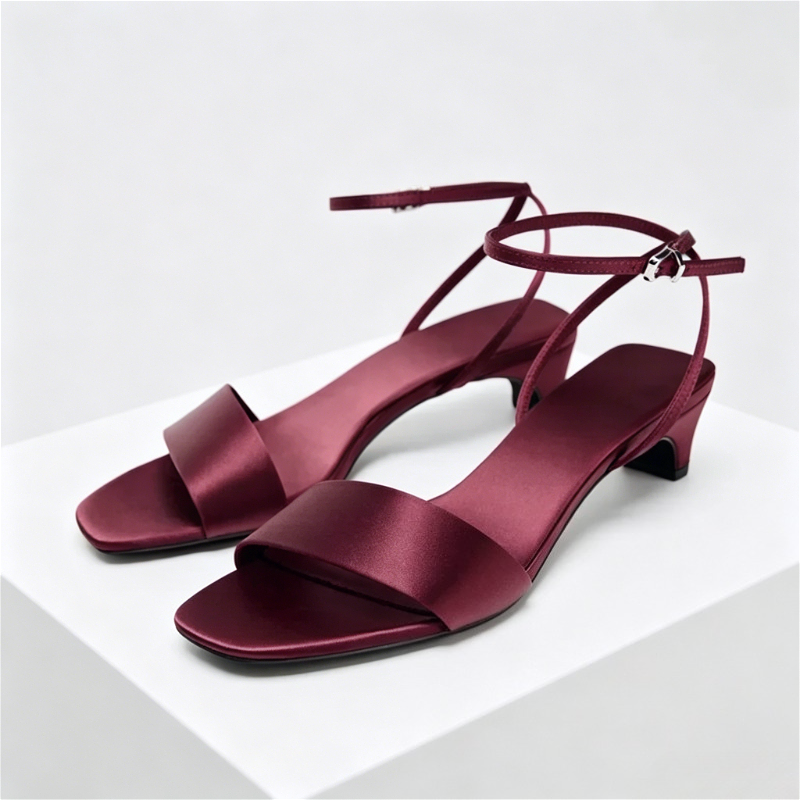 Elegant Square Toe Ankle Strap - Wide Fit Heels reseña y precio
