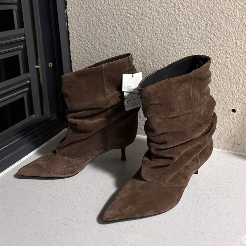 Ins style Fashion Pleated Desi - Women'S Shoes Chelsea reseña y precio