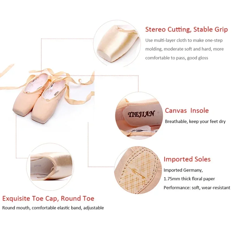 TIEJIAN Professional Ballet Po - Women'S Xc Shoes reseña y precio