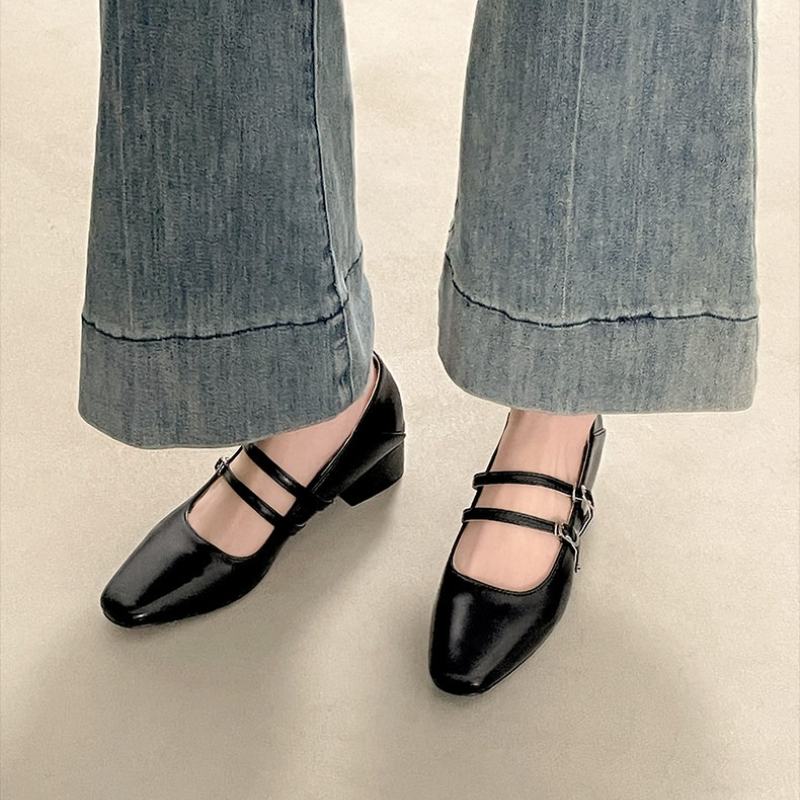 Square Toe Low Heel Women Silv - Women Shoes With Heels reseña y precio