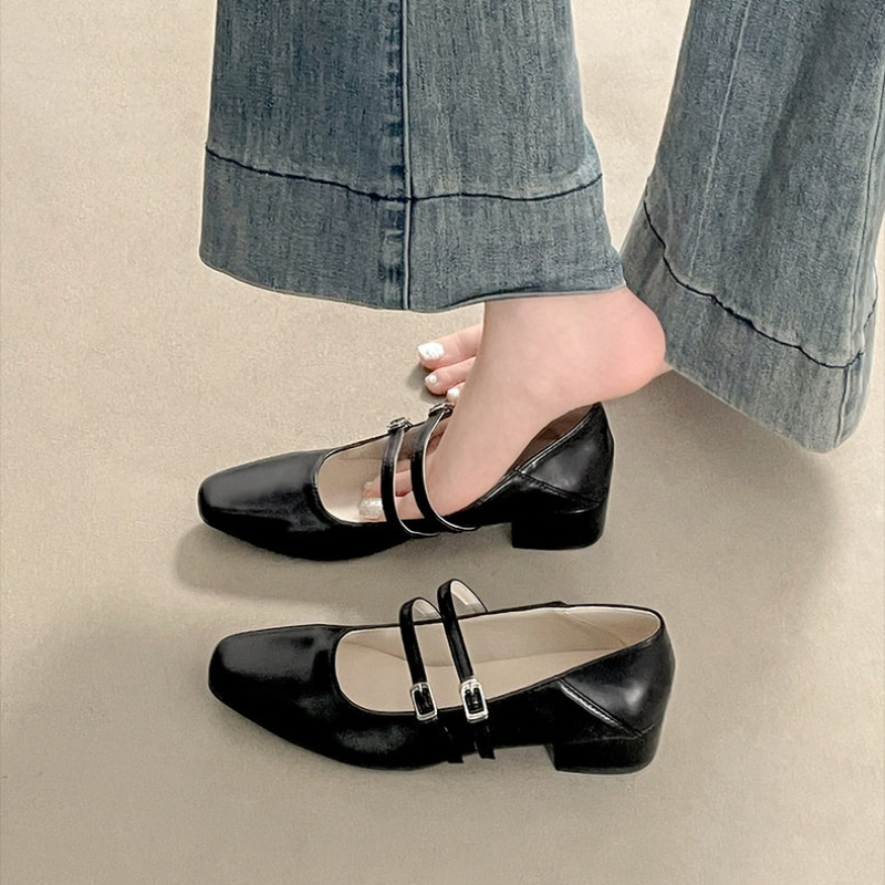 Square Toe Low Heel Women Silv - Women Shoes With Heels reseña y precio