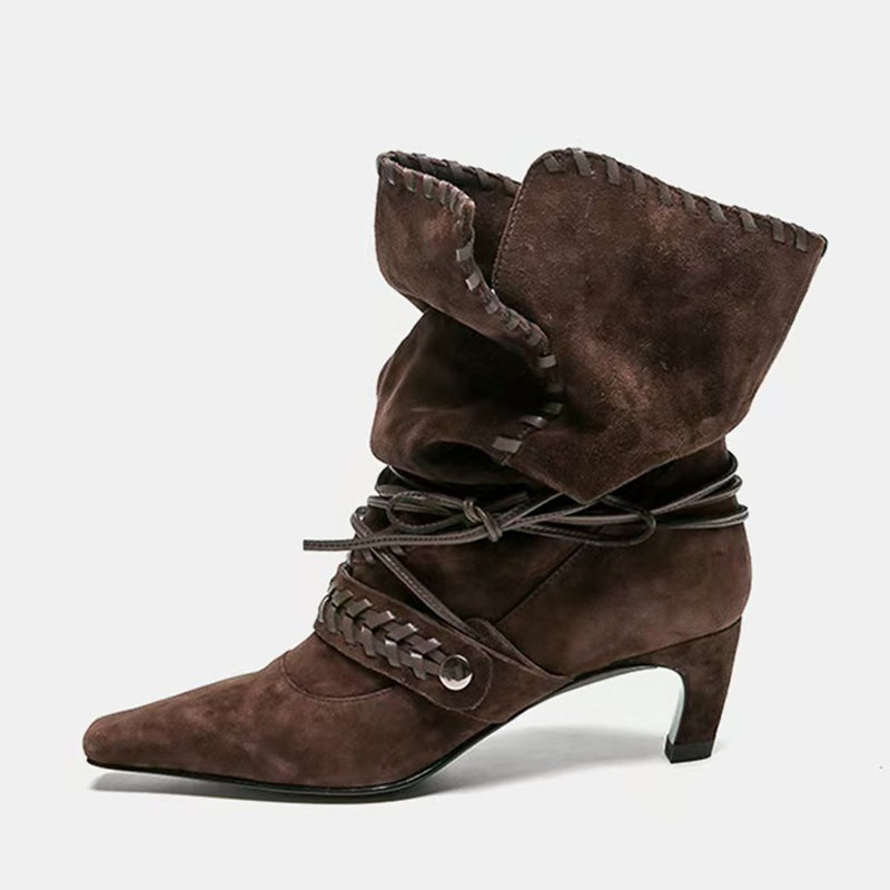 Liyke Autumn Winter Brown Sued - Women'S Shoes Chelsea reseña y precio