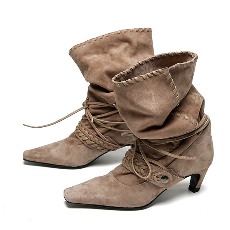 Liyke Autumn Winter Brown Sued - Women'S Shoes Chelsea reseña y precio