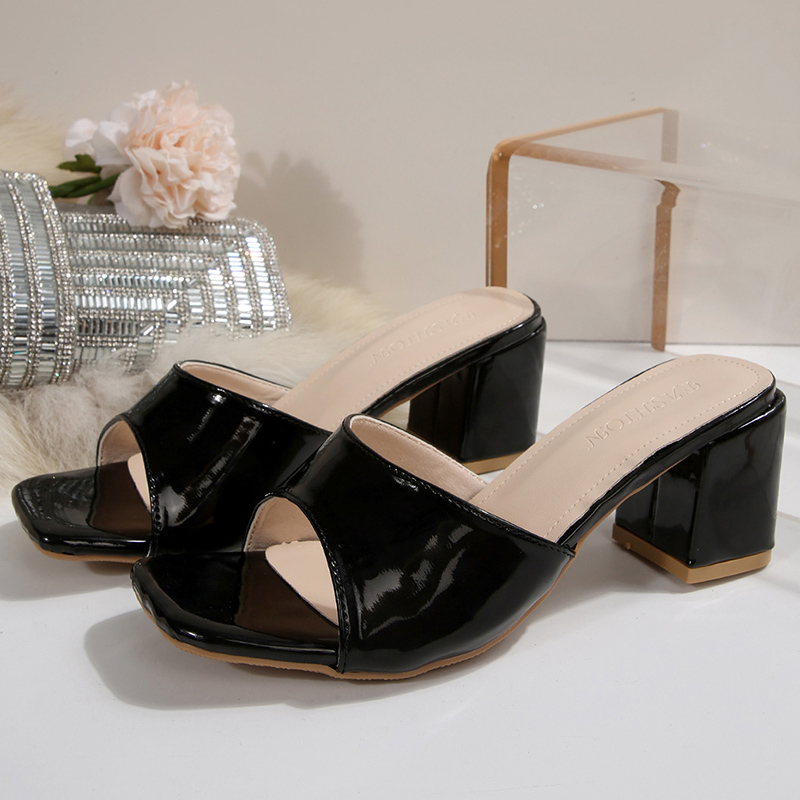 Patent Leather Black High Heel - Women'S Shoes Plus Size reseña y precio