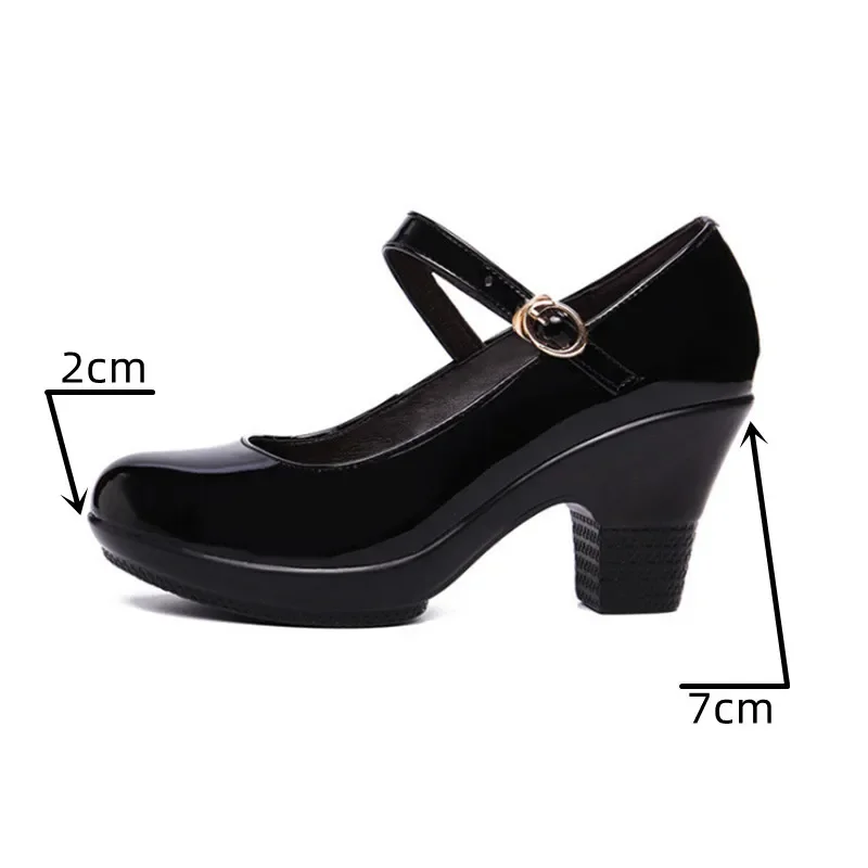 Small Size 32-43 Medium Block  - Patent Leather Pump reseña y precio