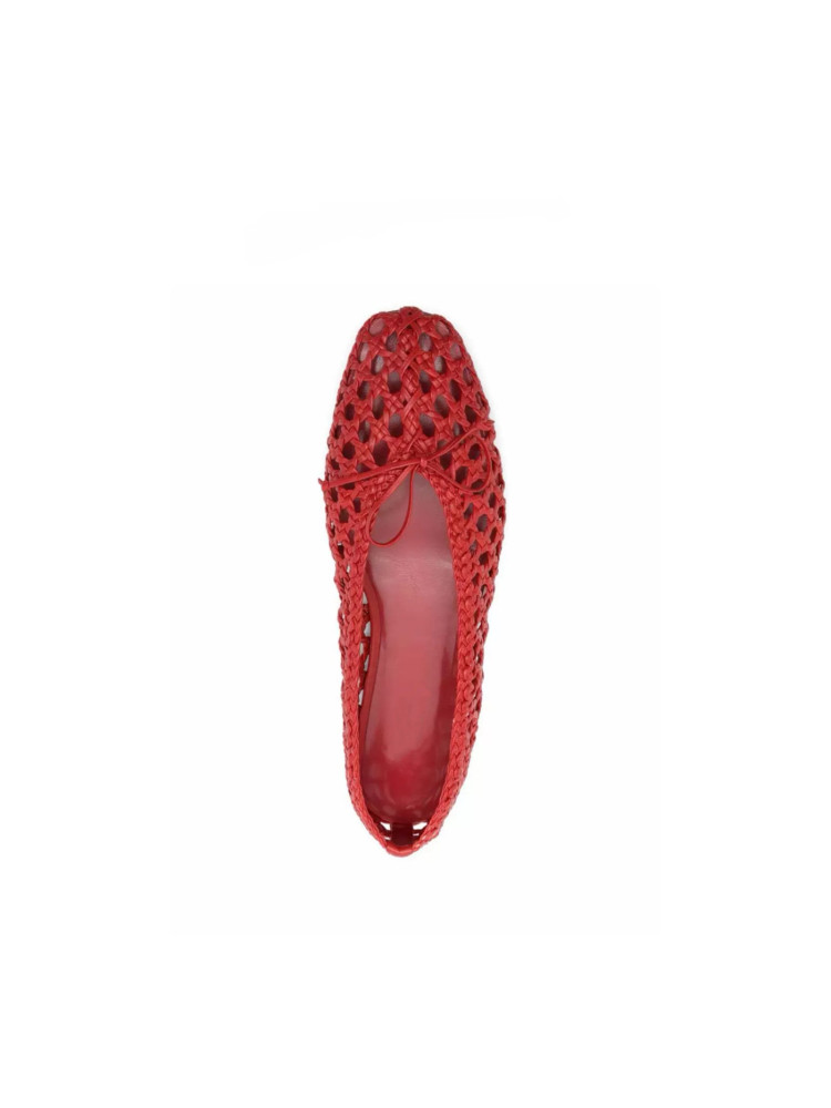 Women's Red Crochet Mesh Balle - Ballet Flat Women reseña y precio