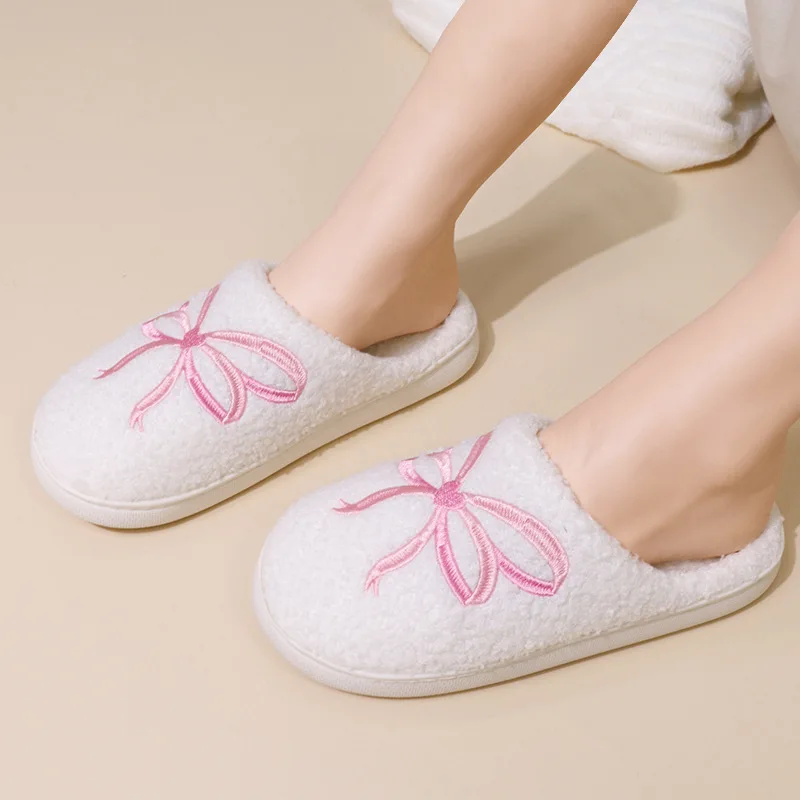 Sweet Pink Bowknot Embroidery  - Women'S Shoes Plus Size reseña y precio