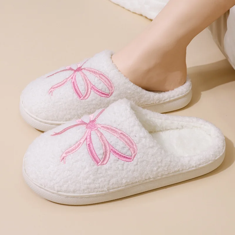 Sweet Pink Bowknot Embroidery  - Women'S Shoes Plus Size reseña y precio