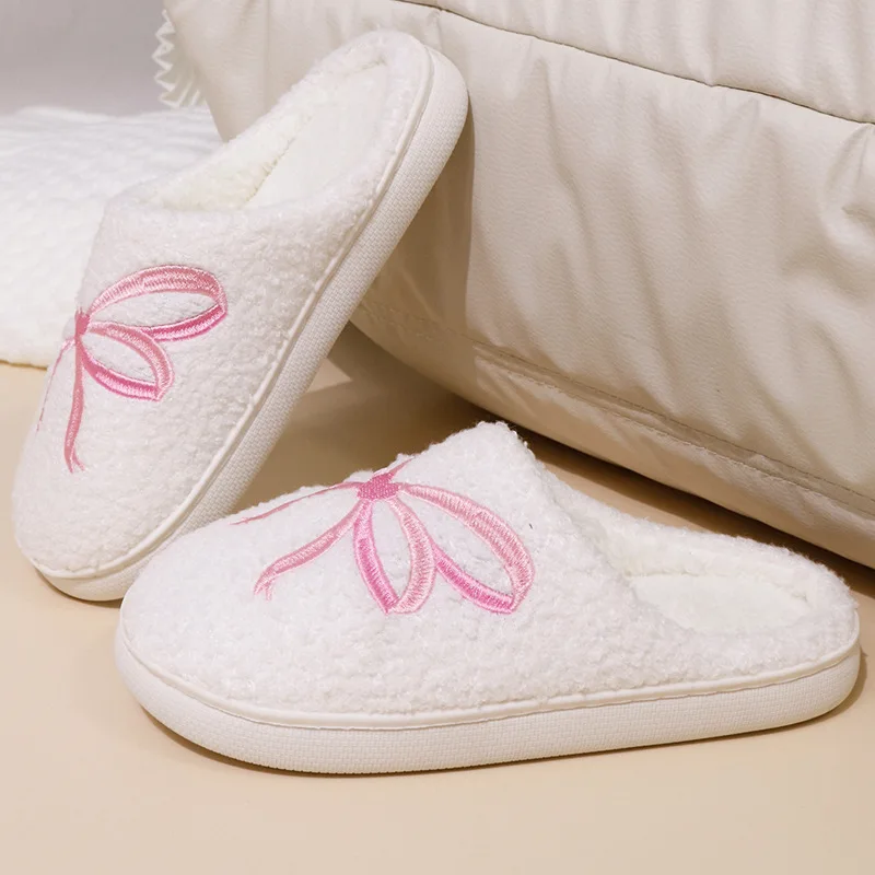 Sweet Pink Bowknot Embroidery  - Women'S Shoes Plus Size reseña y precio